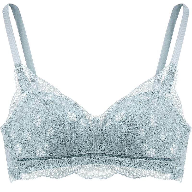 内衣女无钢圈春夏舒适日系薄款少女蕾丝上托文胸小胸聚拢大胸显小