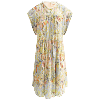 COCOBELLA名媛风珍珠镶边连衣裙