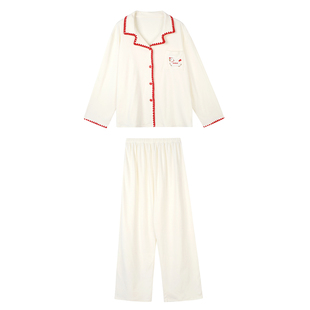 JoyceBra  马年限定刺绣德绒睡衣套装女秋冬舒适亲肤可外穿家居服