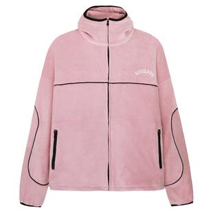 A11SLAVE基础字母logo美式系列百搭宽松半拉链连帽摇粒绒卫衣外套