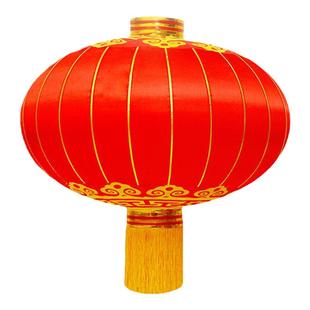 大红灯笼广告定制节日印字铁口绸缎绒布宫灯户外防水防晒春节挂饰