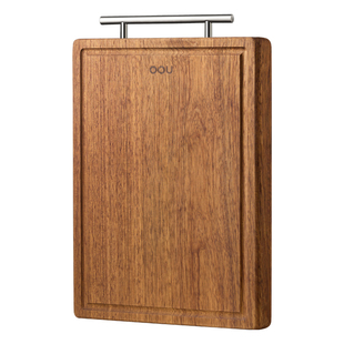 OOU百年龄黑金檀木菜板家用抗菌双面实木砧板整木厨房专用切菜板