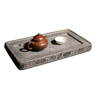 原莱亦舍天然茶盘青石雕刻好运连连茶台茶空间家用中式传统茶空间
