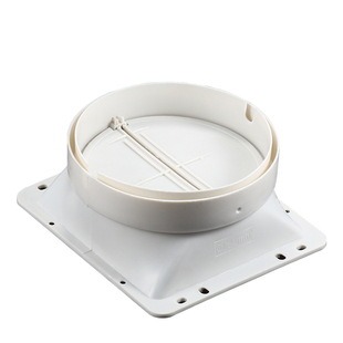 厨房抽油烟机出风口烟管底座止逆阀止回阀 防串味接口排风管配件