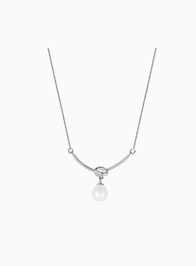 S925纯银珍珠项链女生款