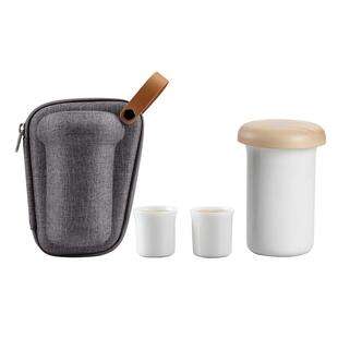 ZENS哲品X全季 酒店同款一杯便携旅行茶具茶杯双层陶瓷茶壶带茶漏