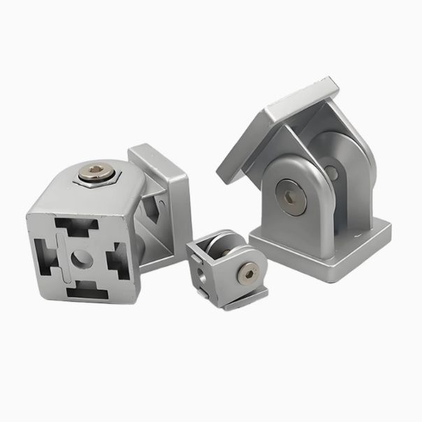 铝型材活动铰链2020 3030 4040连接件锌合金万向角码活节任意角度