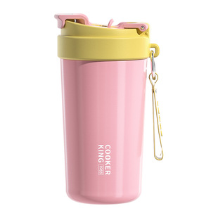 炊大皇高颜值吸管保温杯女生儿童咖啡杯随行杯男款便携保温水杯