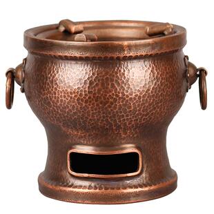 裕隆全纯手工高端纯紫铜炭炉木碳炉子围炉煮茶器烧烤功夫茶道茶具