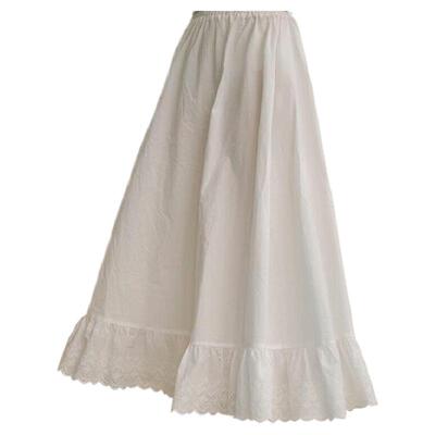 半身打底裙内衬森系女单层白色棉