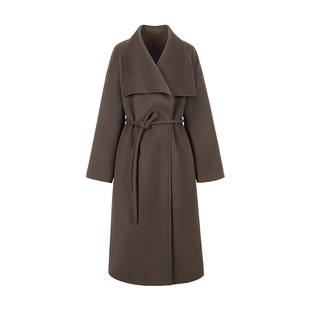 衣香丽影大女主荡领羊毛大衣女2025冬装新款廓形羊绒双面呢子外套