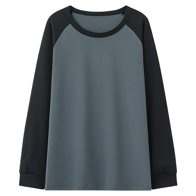 男士纯棉长袖睡衣套头秋冬季保暖