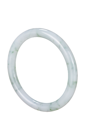 冰种翡翠色飘花透底玉手镯玉镯子