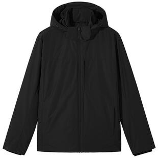 热风2025年冬季新款男士户外厚夹克防泼水疏密层经典休闲