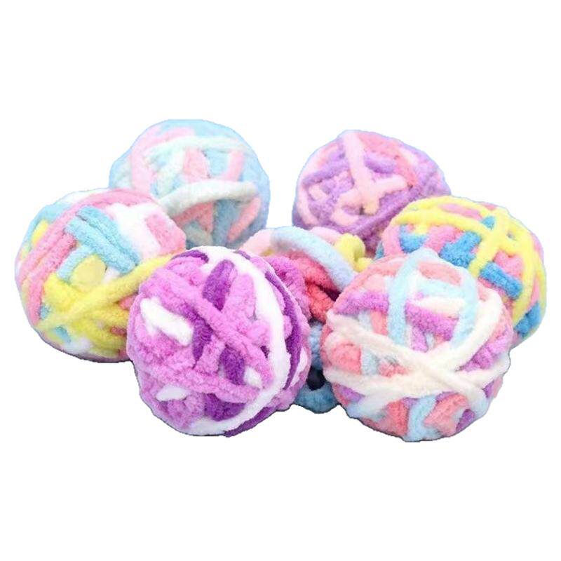 毛线铃铛球猫玩具逗猫幼猫磨牙猫咪球耐神器解闷用品编制球毛线团