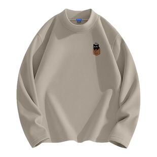 马克华菲秋冬季打底衫男德绒保暖男士长袖t恤冬款半高领内搭男款X