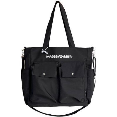 喜凡你单肩斜挎多口袋百搭托特包