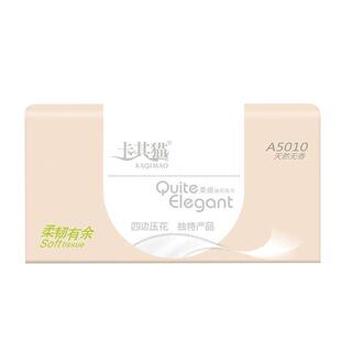 卡其猫10包500张抽纸面巾纸餐巾纸婴儿家用大包装柔感商超A5010