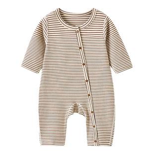 童泰婴儿连体衣春秋季宝宝衣服男童女童休闲外出哈衣无骨爬服秋装