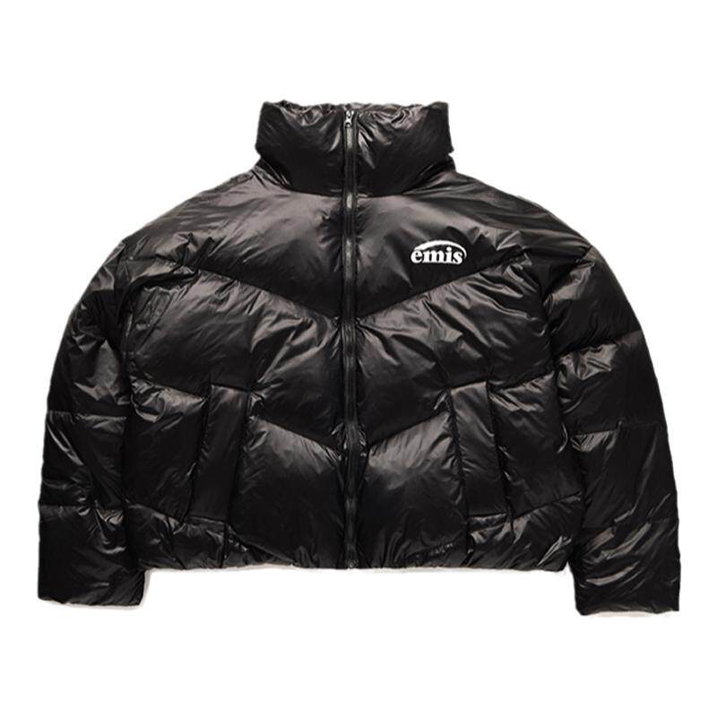 emis羽绒服黑色常规立领