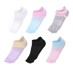 唐城故事五指袜女纯棉夏季网眼透气薄款船袜短筒运动吸汗分脚趾袜