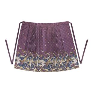 云涧山【鹤春归】原创明制仿妆花七对褶马面裙春秋新中式半身裙女