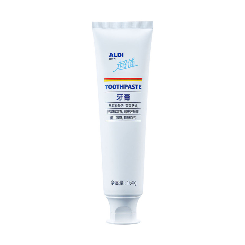 上海奥乐齐 ALDI 超值牙膏 留兰薄荷 150g 特价 强烈推荐 代购