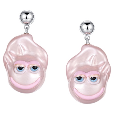 TysGrocery鬼脸巴洛克珍珠耳环