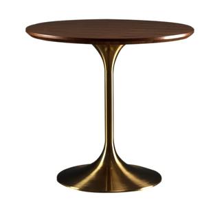 德宜客轻奢圆桌家用阳台郁金香餐桌商用咖啡厅桌子接待洽谈小圆桌