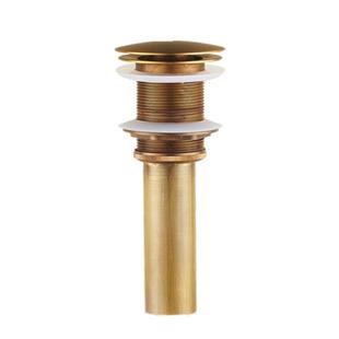 全铜面盆下水器弹跳翻板式台盆洗脸盆配件仿古黑色金色防臭排水管