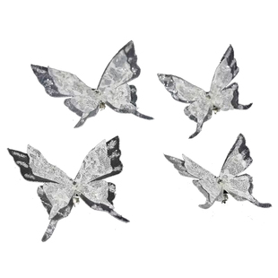 超仙立体蝴蝶发夹新娘头饰高级感甜美森系边夹结婚纱礼服外景配饰