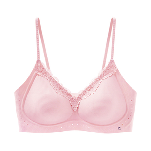 王楚然同款HelloSunny森呼吸蕾丝边内衣女聚拢夏薄款透气无痕文胸