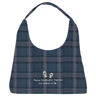 朴坊tunee goods秋冬格子手提袋女ins风大容量帆布托特包学生文艺