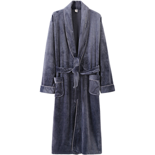 情侣睡袍珊瑚绒秋冬季薄款海岛绒2025年新款浴衣浴袍男女长款睡衣