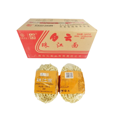 广州白云牌珠江面广东特产非油炸白云制面火锅早餐煮捞炒汤粗宽面