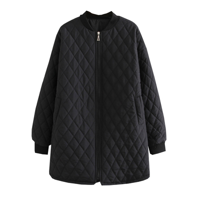 立领拉链棉衣棉袄宽松显瘦