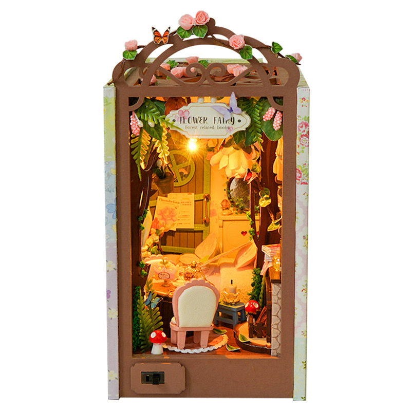 手工diy礼物3D书立小屋带灯