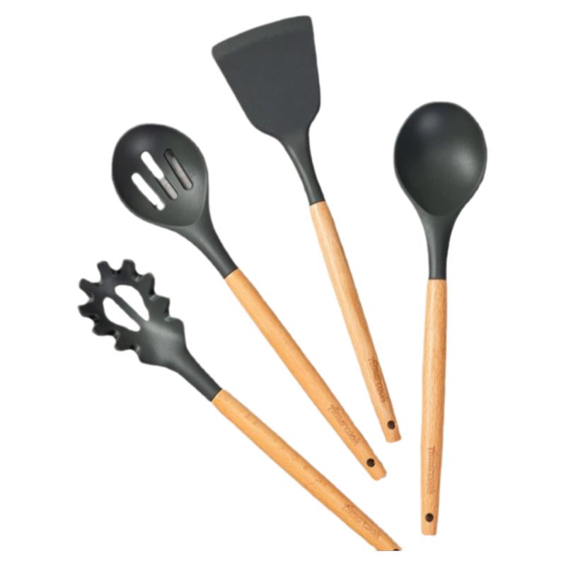 Amercook不粘锅铲健康炒菜铲长柄汤勺炒勺漏勺耐高温硅胶家用厨具