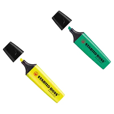 stabilo思笔乐 德国进口波士乐BOSS马卡龙色荧光笔 记号笔彩色划重点荧光笔小学生专用双线轮廓笔标记笔