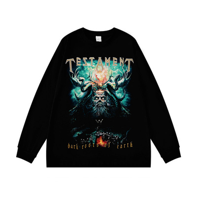 Testament圣约乐队印花纯棉长袖T恤欧美摇滚男上衣打底春秋冬定制