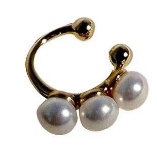 LLab 天然淡水珍珠耳骨夹简约百搭无耳洞耳环圈口可调节