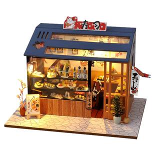 diy趣味食玩店铺模型LED灯光版手工制作礼物创意情人新年贺礼