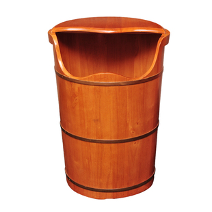 足浴泡脚桶加热汗蒸熏蒸桶木质蒸汽洗脚木桶家用高深桶泡脚盆