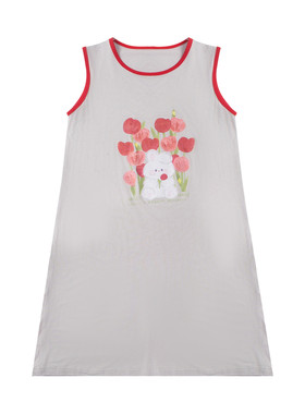 女童夏季莫代尔睡裙薄家居服睡衣