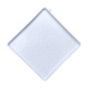 塑料空调正方形接水盘侧面排水口滴水托盘滴水积水漏水槽400*400