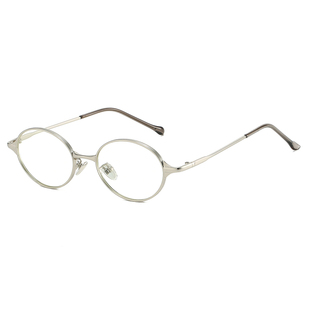 日系复古椭圆金属框眼镜女近视可配度数网红同款清冷纯欲眼镜框架