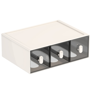 抽屉式玄关收纳盒桌面杂物书本药品置物架台面多功能透明分格盒子