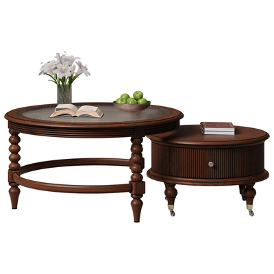 「时余赫拉茶几」复古白橡｜美式