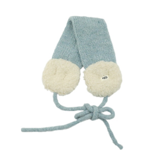 含羊毛加厚毛绒耳罩女秋冬季韩版红色绑带耳套户外防风保暖耳捂子