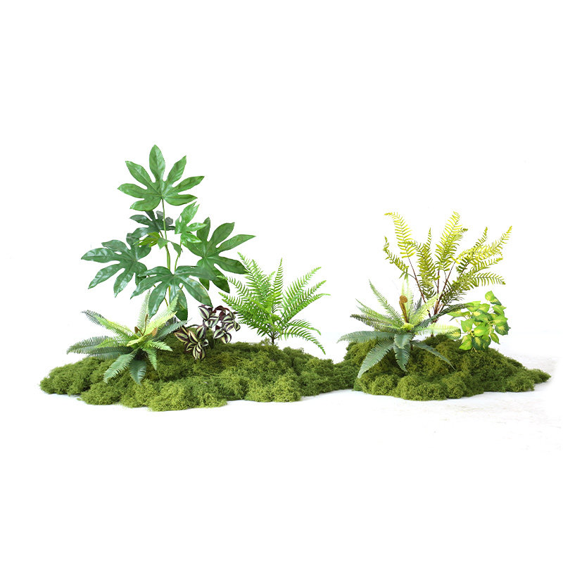 松雨仿真绿植景观橱窗装饰布置